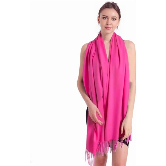 Scarf and Shawl - Soft Pashminas Wrap pink - Picture 4 of 5